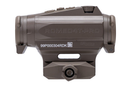 This Romeo 4T red dot sight features a flat dark earth finish.